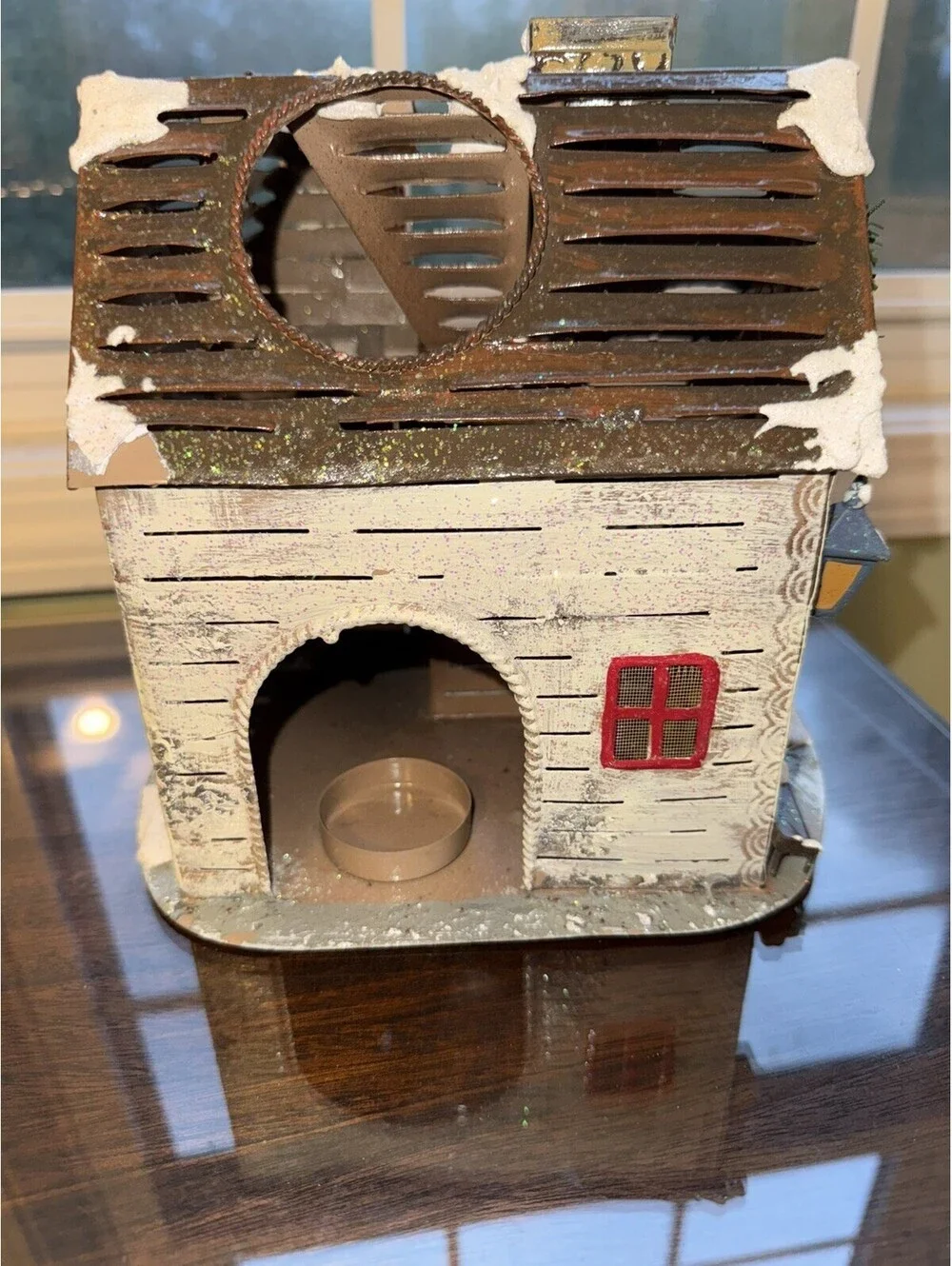 Vintage Metal Tealight Holder Christmas Village House Kohl's Retired